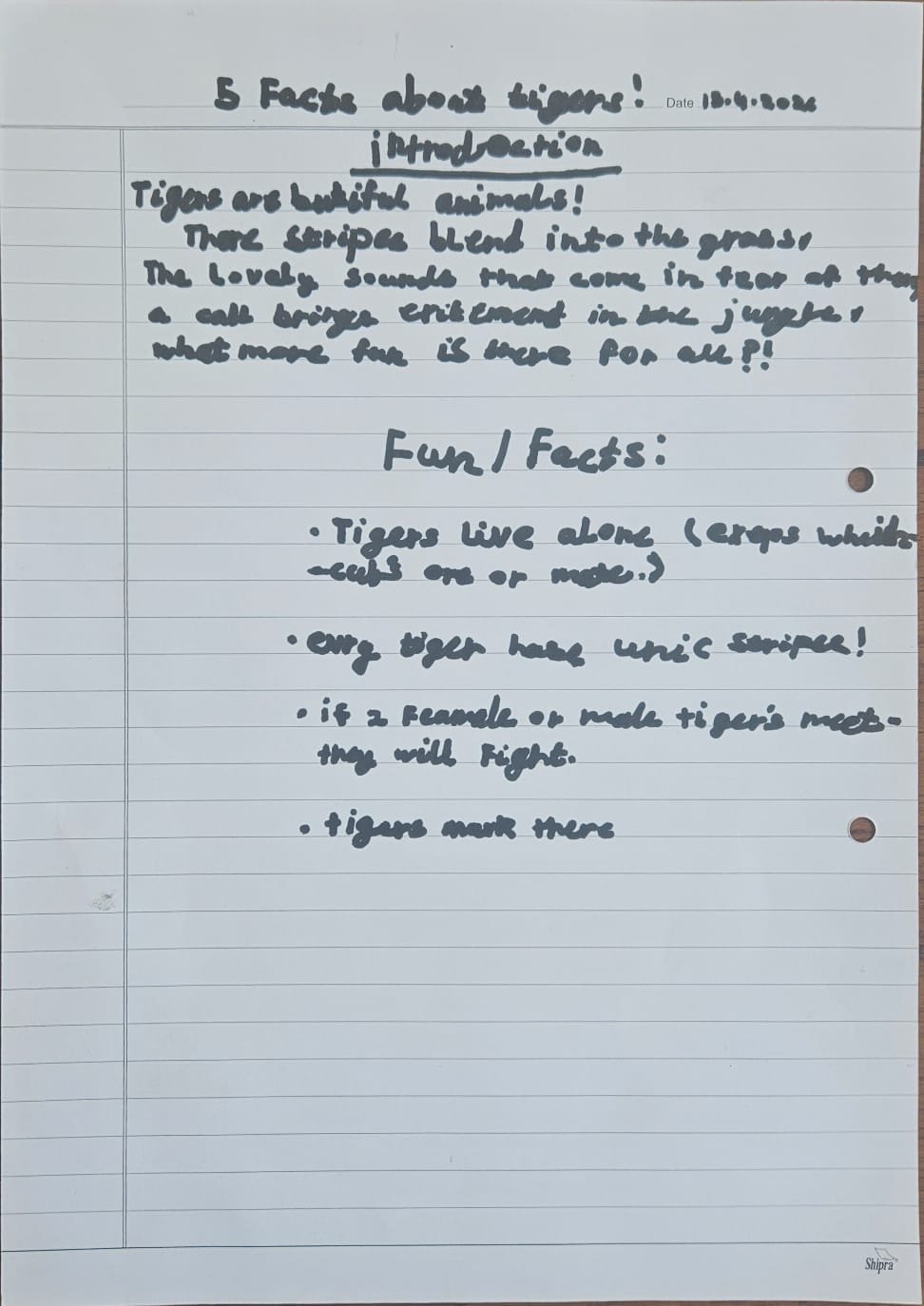 5 Facts About Tigers